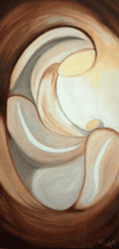 Tableau « La mère et l’enfant » de Sylvaine Lafay